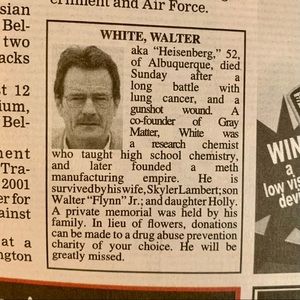 Walter White Obituary - Full Newspaper
